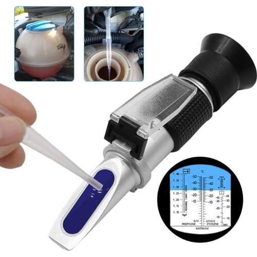 Automotive Antifreeze Refractometer Freezing Point Urea Battery Fluid Glass Water Tester Automatic Temperature Device