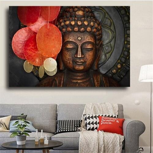 Buddha Wall Canvas Paintings Posters and Prints Wall Pictures for Living Room Decorative Modern Religious Wall Art Cuadros