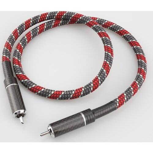 Lava red audio digital coaxial cable COAX/AL S.PDIF connection line power amplifier hifi front and rear signal cable