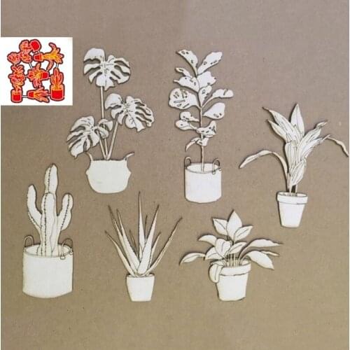 Flowerpot Metal Cutting Dies Stencil DIY Scrapbooking Album Paper Card Template Mold Embossing Craft Decoration
