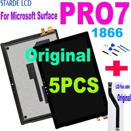 5 PCS Lcd For Microsoft Surface Pro 7 1866 LCD Display Touch Screen Digitizer For Microsoft Surface Pro 7 Pro7 Lcd Assembly