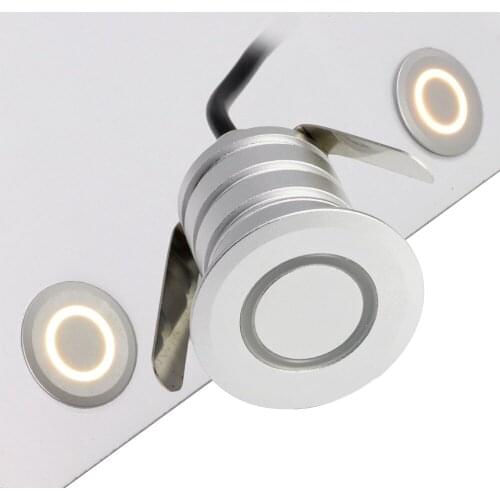 Aluminum Round Led Stair Wall Lamp Ourdoor IP67 1W Recessed Step Pathway Wall Corner Light Staircase Wall Lighting DC12-24V