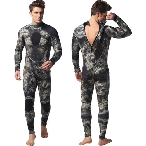Mens 1.5MM neoprene wetsuit One piece Freediving Spearfishing Camouflage Diving Suit Surf Suit Cold Proof Warm Man camo swimsuit