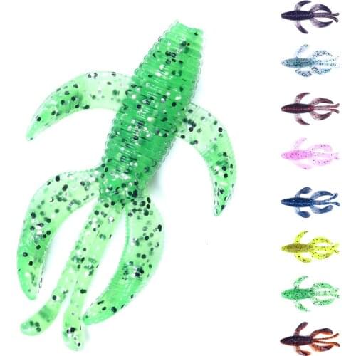5pcs/7pcs Swim Tails Soft Shrimp Lures Creature Claws Flipping Bait Lobster Artificial Bait Trout Salmon Bass Fishing Lure
