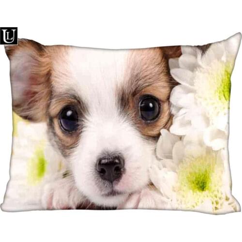 Custom cute little dogRectangle Pillowcase Wedding Decorative Pillow Case Customize Gift For Pillow Cover (two-sides)