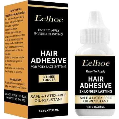 38ml Invisible Hair Lace Wig Glue Hair Spray Adhesive Hair Bonding Waterproof Skin Weft Hair Extensions Tool