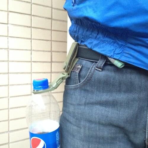 EDC GEAR 2pcs/lot nylon Molle webbing backpack Hook camping Carabiner Water Bottle Buckle Hook Holder