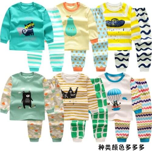 Baby Boys Clothes 2019 Spring Autumn Cartoon Leisure Long Sleeved T-shirts + Pants Newborn Baby Girl Clothes Kids Bebes Suits