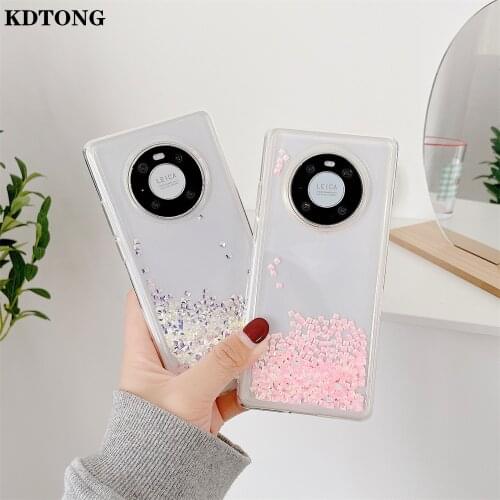 Shockproof Phone Case for Huawei P50 P40 P30 Nova 8 7 SE Mate 40 30 Pro Shell Soft TPU Diamond Quicksand Fashion Slim Back Cover