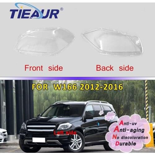 Headlight Headlamp Clear Lens Shell Cover for W166 GL350 Headlight Transparent Glass Lens Cover 12-16 Lampshade Replacement DIY