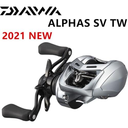 2021 Original Daiwa Alphas SV TW Low Profile Baitcasting Fishing Reel Hyperdrive Design Weight 175g 7+1BB Max Drag 4.5kg