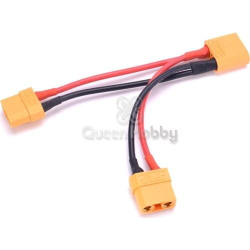 XT90 Plug Male to Female Parallel Converter Connector Plug with Silicon Wire Cable 14AWG cable for lipo Battery RC FPV