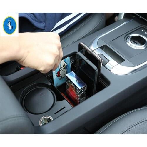 Yimaautotrims Plastic Central Storage Pallet Container Multi-grid Box Kit Fit For Land Rover Discovery Sport 2015 - 2019