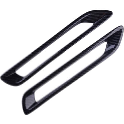 1 Pair ABS Carbon Fiber Style Rear Tail Fog Light Lamp Trim Cover Fit For Toyota RAV4 2019 2020