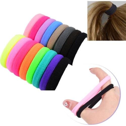 10 Pcs/lot New Selling Mix Color Elastic Ponytail Holders Accessories Girl Women Rubber Bands Tie Gum