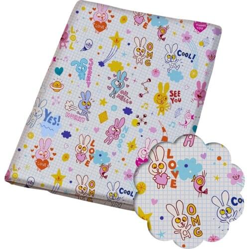 50*140CM Easter Day Polyester cotton Fabric Patchwor Printed for Tissue Kids Home Textile for Sewing Doll Dress Curtain