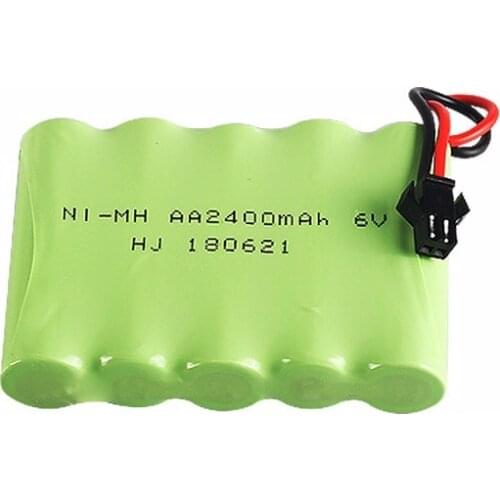 2400mah 6v Rechargeable Battery For Rc toys Cars Tanks RC Robots Guns Rc Boats NiMH Battery AA 6v 2400mah Batteries Pack 10PCS