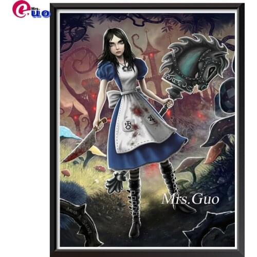 5d Diy Diamond Painting Cartoon Fantasy Warrior Girl Mushroom Tree Full Square/Round Rhinestone Embroidery Cross Stitch Mosaic