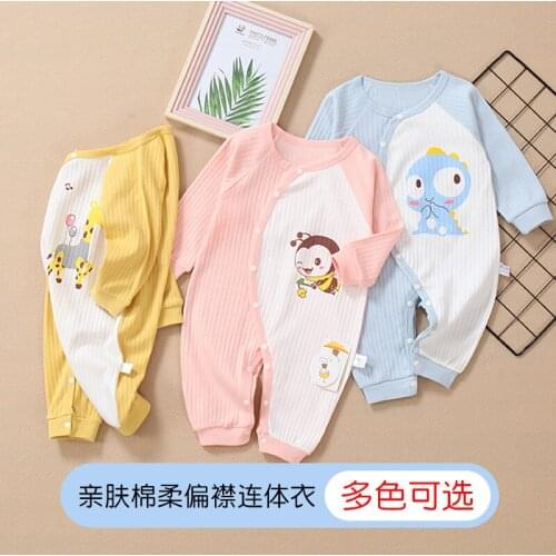 Free shipping! Childrens one-piece summer Khaki cartoon pattern cotton climbing suit