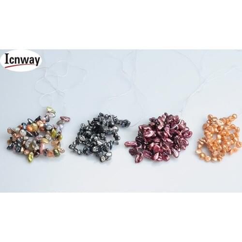 FreeShipping Natural AA 4colors reborn keshi petal Freshwater Pearl 7-8mm 15inches DIY necklace bracelet earring Wholesal