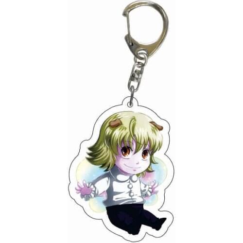 5pcs 10pcs 14Kinds Hunter X Hunter Shalnark Menchi Nobunaga Hazama Shizuku PVC Pendant Figure Key Chain