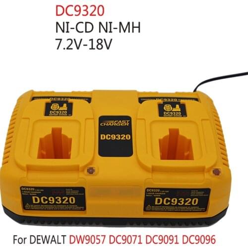For Dewalt 7.2V-18V Dual Charger DC9320 DC9310 Ni-MH & Ni-CD Battery charger DW9057 DC9071 DC9091 DC9096 Battery Charger