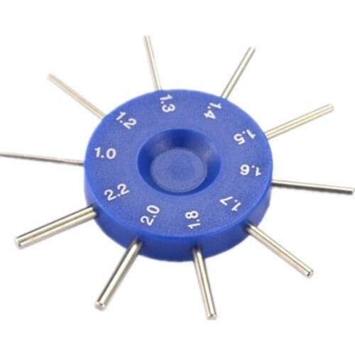 1PCS 1.0mm-2.2mm Precision Steel Pin Gauge Gage Glasses Hole Measuring Tool Eyeglass Repair Test Tools