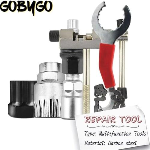 Bicycle repair tool flywheel remover socket bottom bracket removing socket tool chain cutter crank removing tool