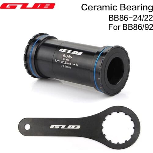GUB BB386 24/22mm Ceramic Bearings Bicycle Press Fit Bottom Brackets Axle for Road Bike Parts Crankset Chainset Spindle