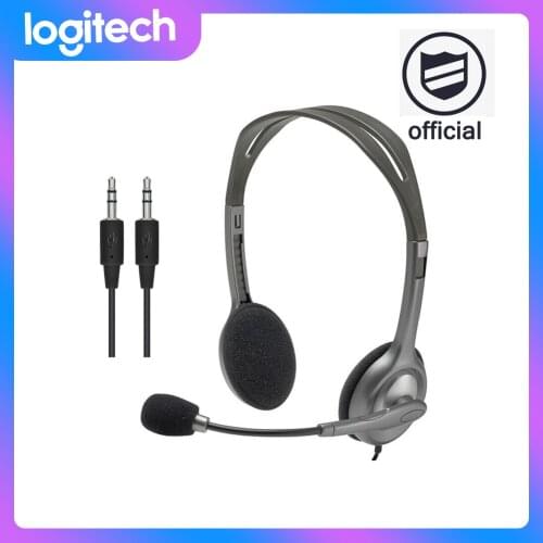 Logitech H110/H111 Stereo Headset Gamer with Microphone 3.5mm Gaming Music Wired Headphones