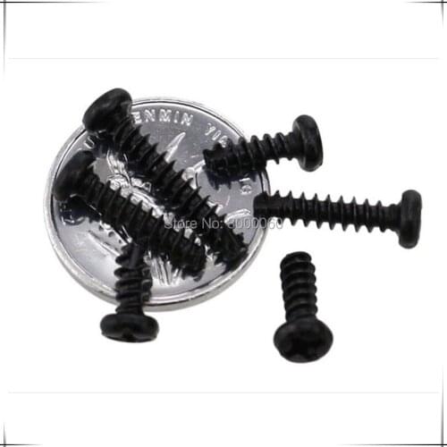 M2 M2.3 M2.6 M3 Black Carbon Steel Philip Round Head Cutting Tapping Screws 1000pcs/lot