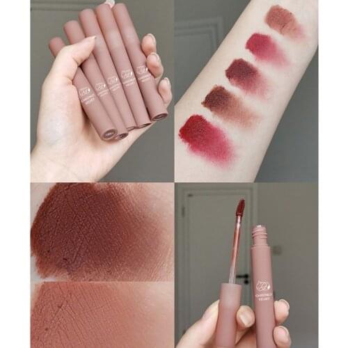 Matt Lipstick with 6 Colors Optional Long Lasting Non-Stick Cup Portable Waterproof Best Gift for Girls Women MH88