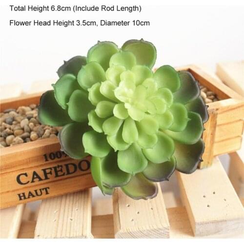 Cute Simulate Succulent Plants Green Series Artificial Bonsai DIY Bonsai PVC Succulent Aloe Plants for Home Balcony Cafe Decor