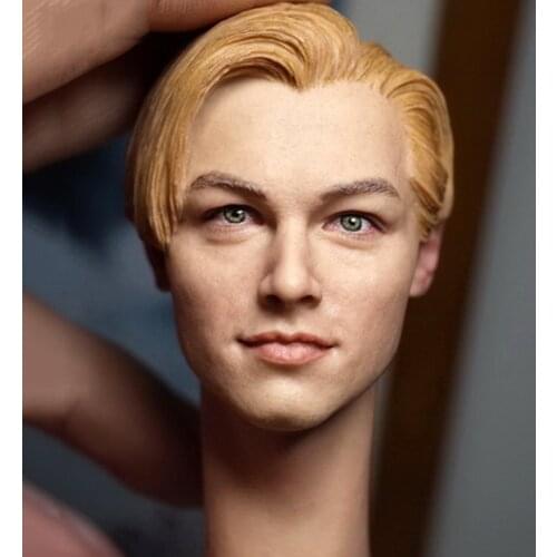 1/6 Head Carving Model Male Soldier Leonardo DiCaprio Head Carving Handsome Male Head Sculpt F 12'' Figure Body