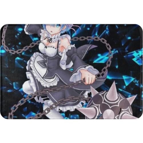 Re Zero Starting Life in Another World Non-slip Doormat Rem Bath Kitchen Mat Welcome Carpet Indoor Modern Decor
