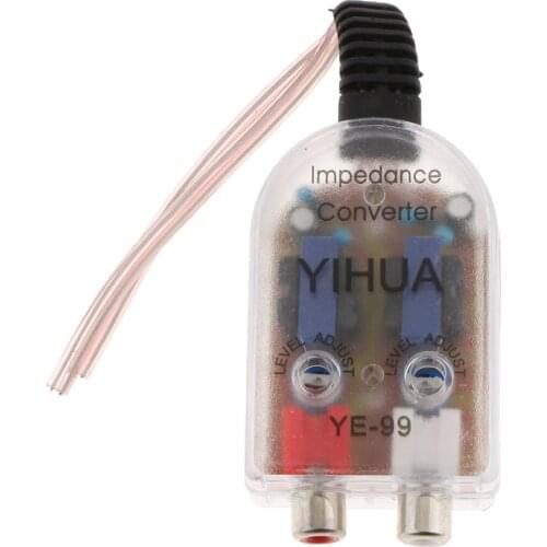 New Premium Hi-low Line Out Converter Speaker To Rca Adjustable Signal Adapter Easy To Installtion