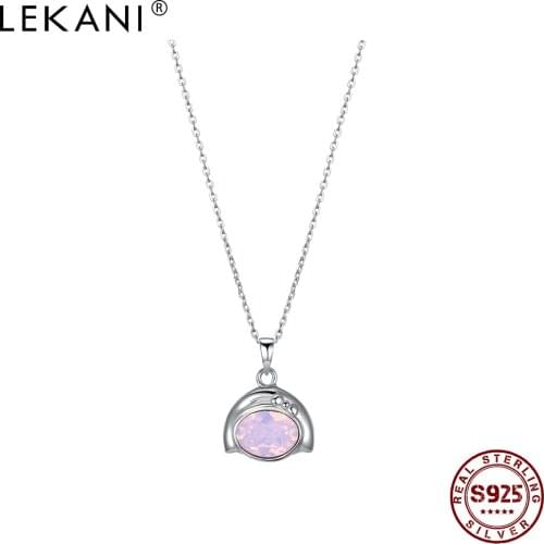 LEKANI S925 Sterling Silver Necklaces Virgo Pendant Necklace For Women Luxury Austria Crystal Festival Gift Fine Jewelry New