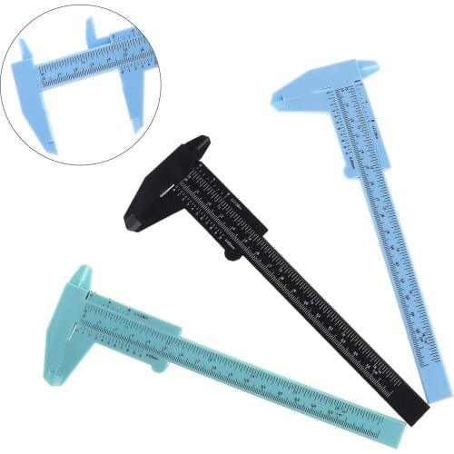 0-150mm Double Scale Plastic Vernier Caliper Sliding Gauge Mini Measuring Ruler for Student Woodworking Measurement Tool