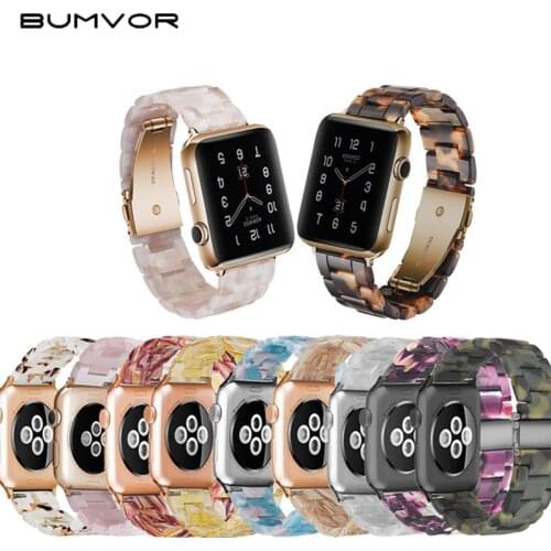 Imitation Ceramic Strap Band for Apple Watch 1/2/3/4/5 38mm/42mm Iwatch Bracelet Wrist Resin Belt Watch Accessories Watchband