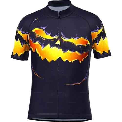 Raudax Purple Pumpkin Eater Mens Short Sleeve Cycling Jersey Crew Neck Shirt Maillot Ropa Ciclismo Triathlon Cycling Clothes