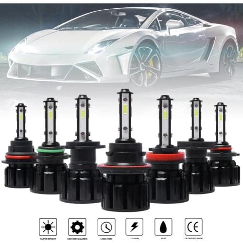 2pcs LED Headlight Bulb H4 H7 H11 H8 H9 H13 9004 9005 9006 Hi/Lo Beam DRL Car Headlight Fog Light Replacement - Plug and Play