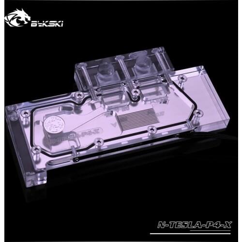 Bykski Water Block use for Leadtek NVIDIA Tesla P4 8GB / Video Card Full Cover Copper Radiator Block RGB Light