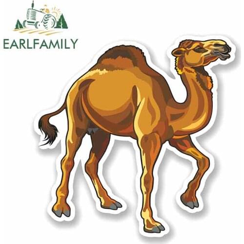 EARLFAMILY 13cm x 13cm for Camel Cartoon Oem Anime Funny Car Stickers Vinyl Sunscreen RV VAN Fine Decal JDM Car Accessories