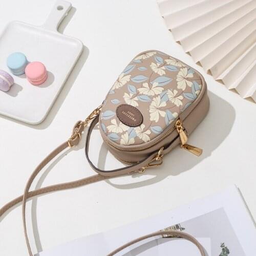 New Fashion Flower Design Women Shell Bag Portable Shoulder Bag High Capacity Printing PU Leather Elegant Female Small Bag