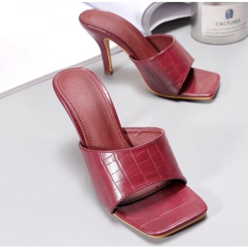 2020 heels shoes Euramerican style office womens shoes stone stripe high heel sandals factory stock
