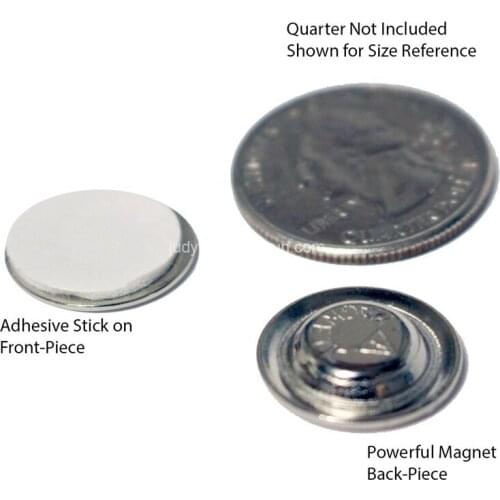 100pcs Round Magnetic Badge Holder Magnet Fastener ID Name Tag with Adhesive Free Shipping