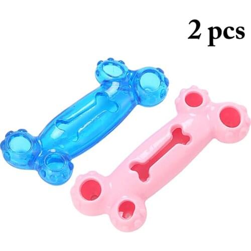 2PCS Pet Chew Toy Teeth Cleaning Multi-purpose Dog Food Dispenser Dog Teether