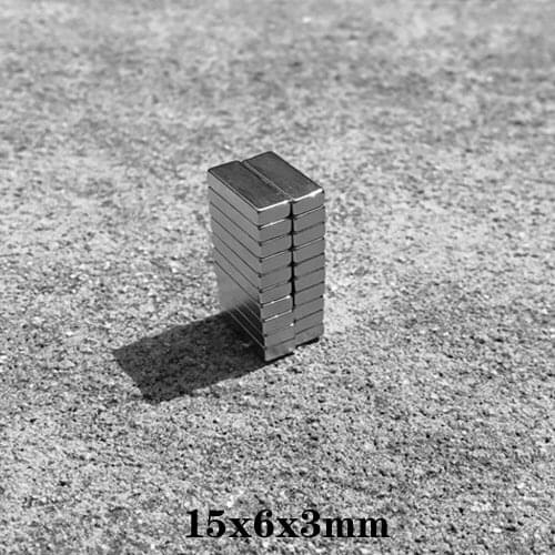 20~500PCS 15x6x3 mm Strong Rare Earth Magnet Thick 3mm Block Rectangular Magnetic 15x6x3mm Permanent Neodymium Magnets 15*6*3