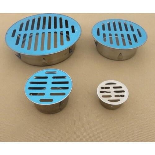 304 Stainless steel balcony roof round large displacement anti-blocking floor drain outdoor Plane Insertion Floor Drain