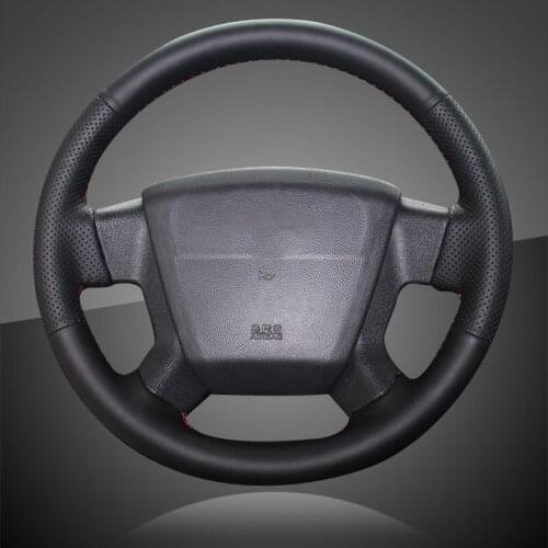 Auto Braid On The Steering Wheel Cover for Jeep Compass 2006-2010 Old Patriot 2007-2010 Hand Stitched Car Steering Wheel Cover